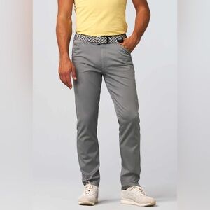 MEYER Men's gray CHICAGO Modern Fit trousers size 34
